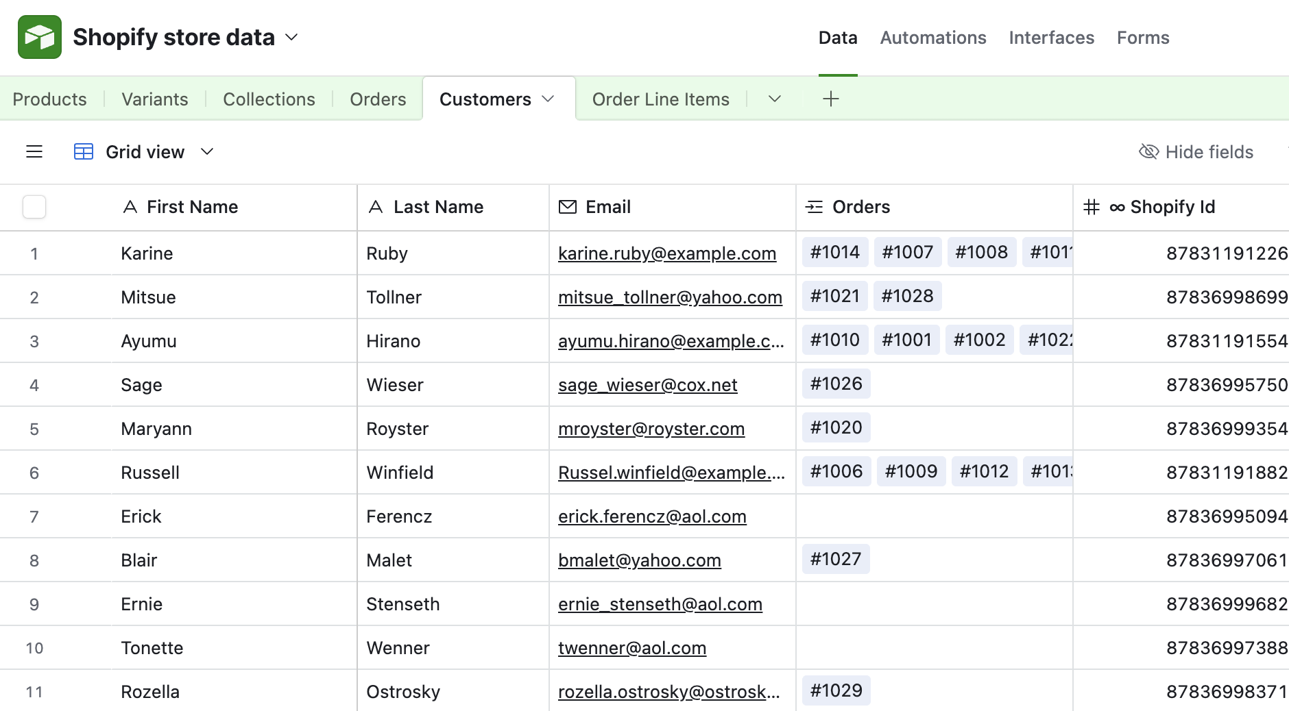 Sync Customers screenshot